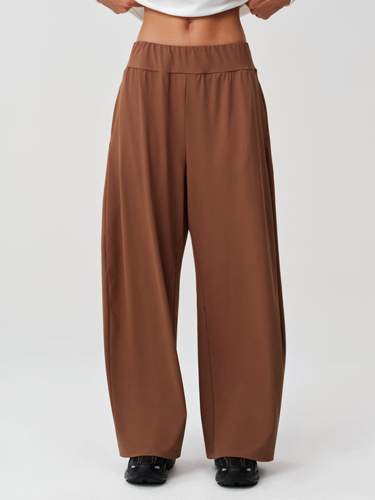 Casual Solid Hight Waist Wide Leg Pants
