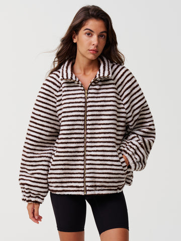 Striped Sherpa Jacket