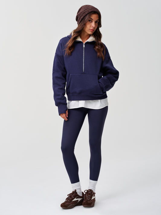 Hoodies Half Zip Fuzzy Fleece Sweatshirts