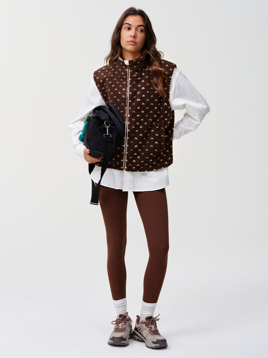Fuzzy Fleece ærmeløse Polka Dots Veste