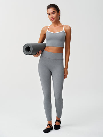 Contrast Trim Tank and Leggings Set