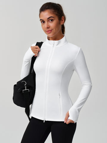 Lightweight Zip Up Stand Collar Jacket