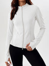 Lightweight Zip Up Stand Collar Jacket - Fisoew