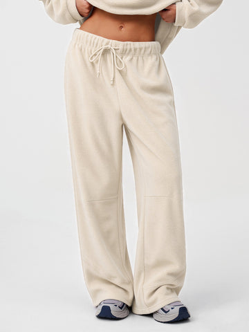 Sherpa Sweatpants Wide Leg Fleece Thermal Pants
