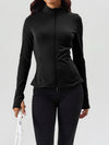 Lightweight Zip Up Stand Collar Jacket - Fisoew