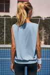 Fisoew Women's Bluish Gray Soft Moisture Wicking Tank Tops - Fisoew