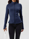 Lightweight Zip Up Stand Collar Jacket - Fisoew