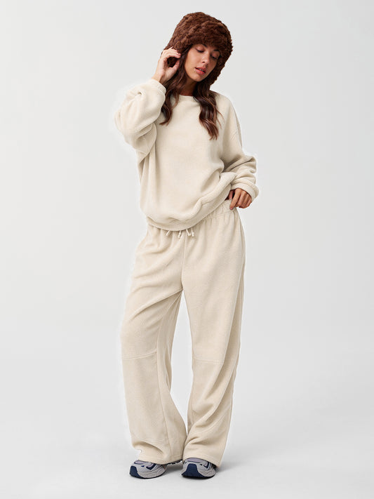 Sherpa joggingbukser Fleece termobukser med brede ben