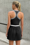 Fisoew Women's Black Tennis Mini Dress - Fisoew
