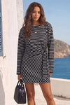 Corset Striped Mini Dresses