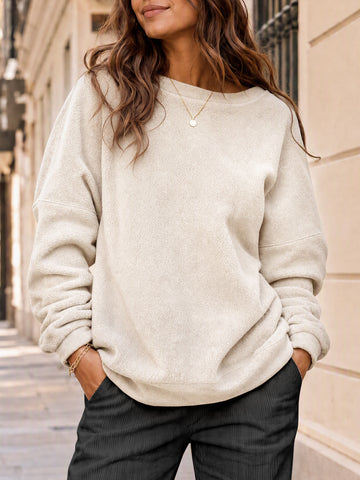 Oversized Fleece Fuzzy Fall Sweatshirts