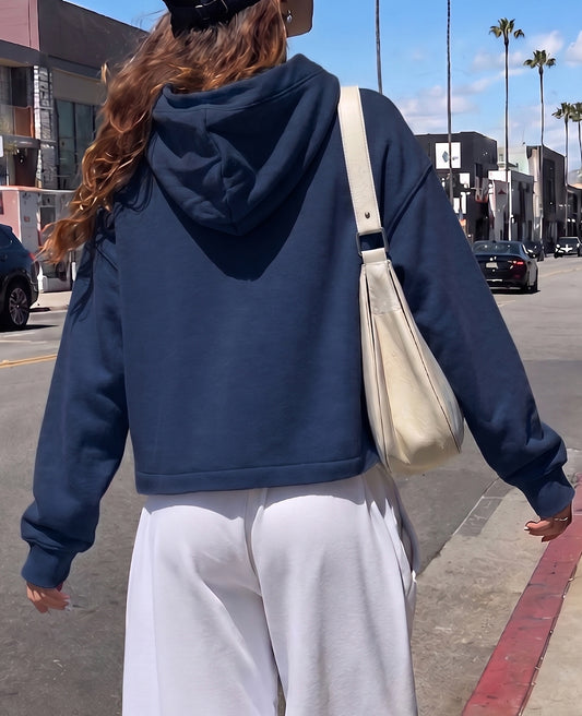 Casual Zip Up Hoodies Solid Hoodies