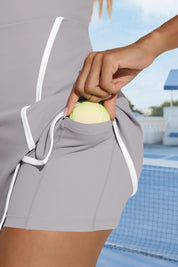 Women's Grey Workout Sleeveless Tennis Dress Fisoew - Fisoew