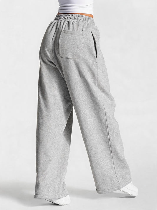 Baggy Elastic Waist Wide Leg Track Pants