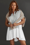 Fisoew Women's Grey Oversized Patchwork Mini Dress - Fisoew