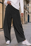 Casual Solid Hight Waist Wide Leg Pants