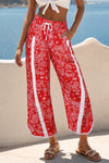 High Waisted Drawstring Elastic Sweatpants - Fisoew