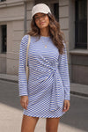 Corset Striped Mini Dresses