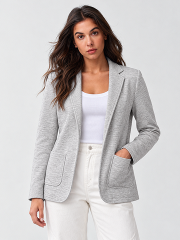 Notched Lapel Long Sleeve Blazer
