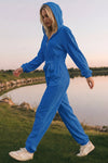 Zip Up Hoodie With Jogger One Piece Jumpsuits - Fisoew