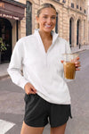 Mock Turtleneck Half Zip Sweatshirts - Fisoew