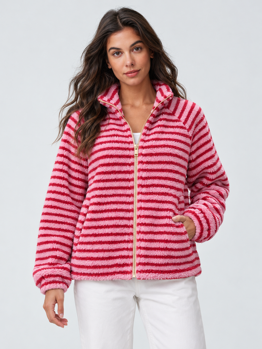 Striped Sherpa Jacket