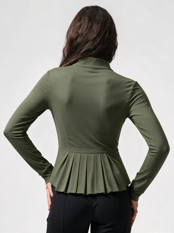 Lightweight Zip Up Stand Collar Jacket - Fisoew