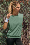 Fisoew Women's Army Green Soft Moisture Wicking Tank Tops - Fisoew