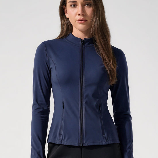 Lightweight Zip Up Stand Collar Jacket - Fisoew