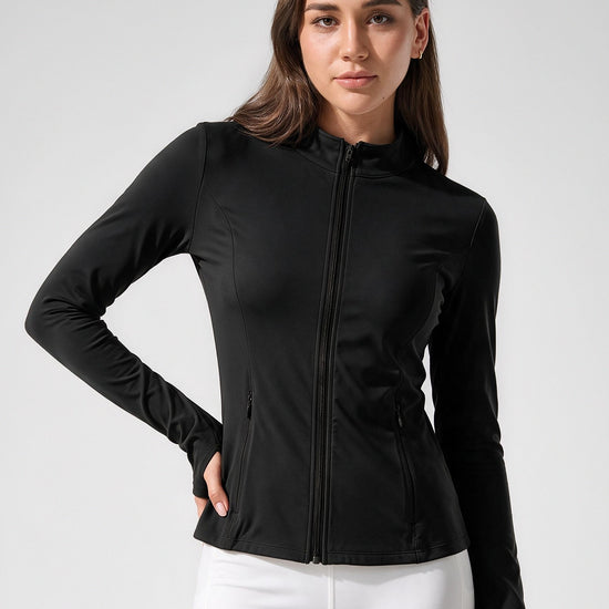 Lightweight Zip Up Stand Collar Jacket - Fisoew