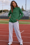 Mock Neck Solid Long Sleeve Tops - Fisoew