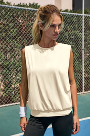 Fisoew Women's Beige Soft Moisture Wicking Tank Tops - Fisoew
