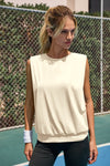 Fisoew Women's Beige Soft Moisture Wicking Tank Tops - Fisoew