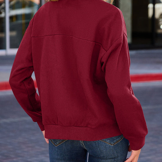 Zip Up With Pockets Long Sleeve Jackets - Fisoew