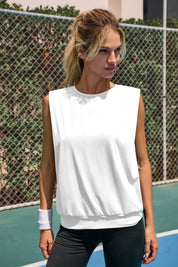 Fisoew Women's White Soft Moisture Wicking Tank Tops - Fisoew