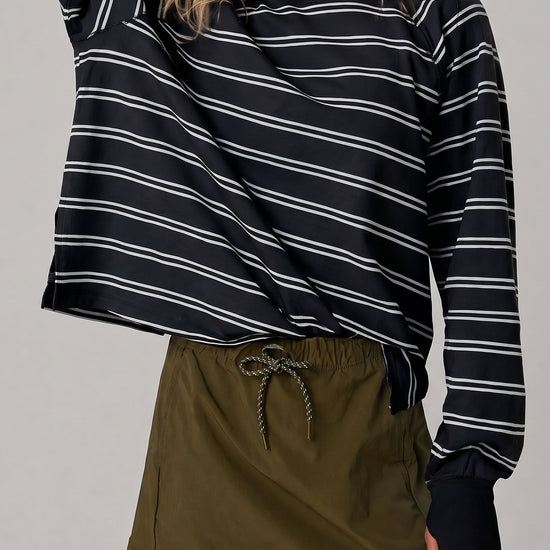 Soft Striped Long Sleeve T Shirt - Fisoew