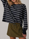 Soft Striped Long Sleeve T Shirt - Fisoew