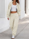 Windbreaker Jacket With Elastic Waist Pants Set