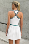Fisoew Women's White Tennis Mini Dress - Fisoew
