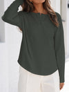 Solid Ribbed Knit Henley Shirts - Fisoew