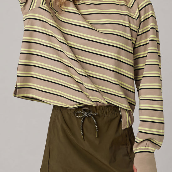 Soft Striped Long Sleeve T Shirt - Fisoew