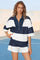 Womens Navy 2 Piece Outfits Striped Sets Fisoew - Fisoew