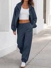 Windbreaker Jacket With Elastic Waist Pants Set