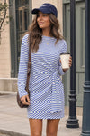 Corset Striped Mini Dresses