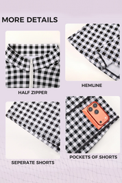 Plaid A-line with Built-In Mini Dresses