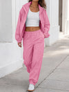 Windbreaker Jacket With Elastic Waist Pants Set