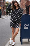 Polka Dot Crop Tops With Skirt Sets