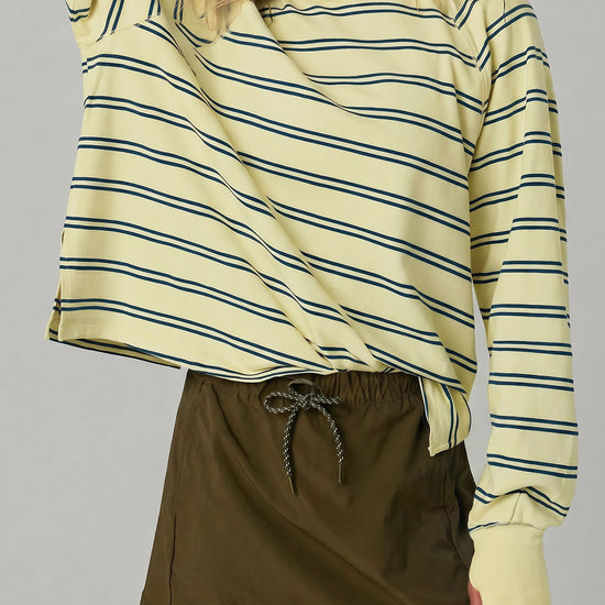Soft Striped Long Sleeve T Shirt - Fisoew