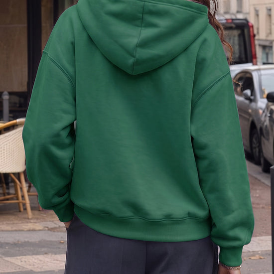 Hoodies Half Zip Fuzzy Fleece Sweatshirts - Fisoew
