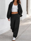 Windbreaker Jacket With Elastic Waist Pants Set
